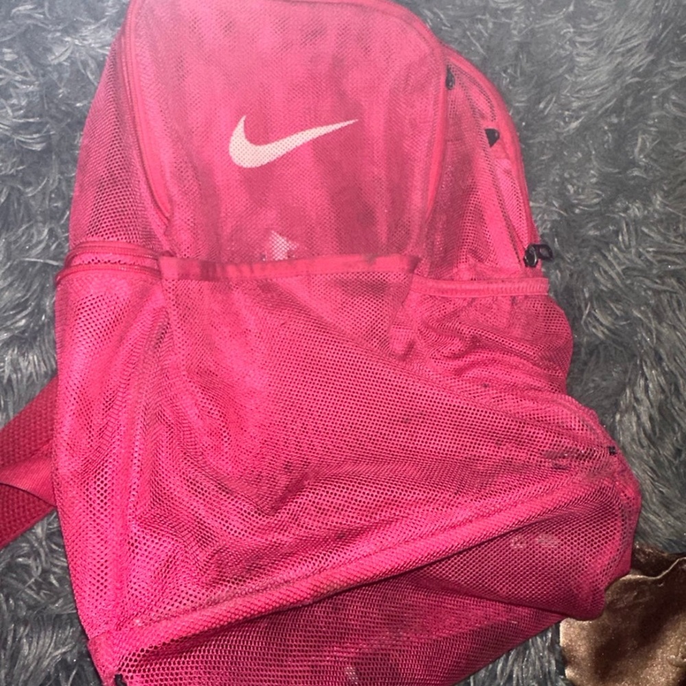 Pink Nike mesh backpack